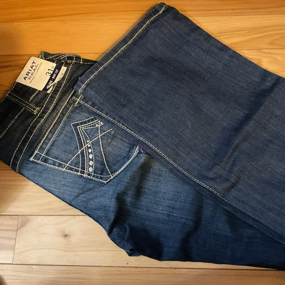 New Ariat Women’s 31R REAL Spitfire Riding Jeans Blue Embellished Stretch Denim - Picture 7 of 10